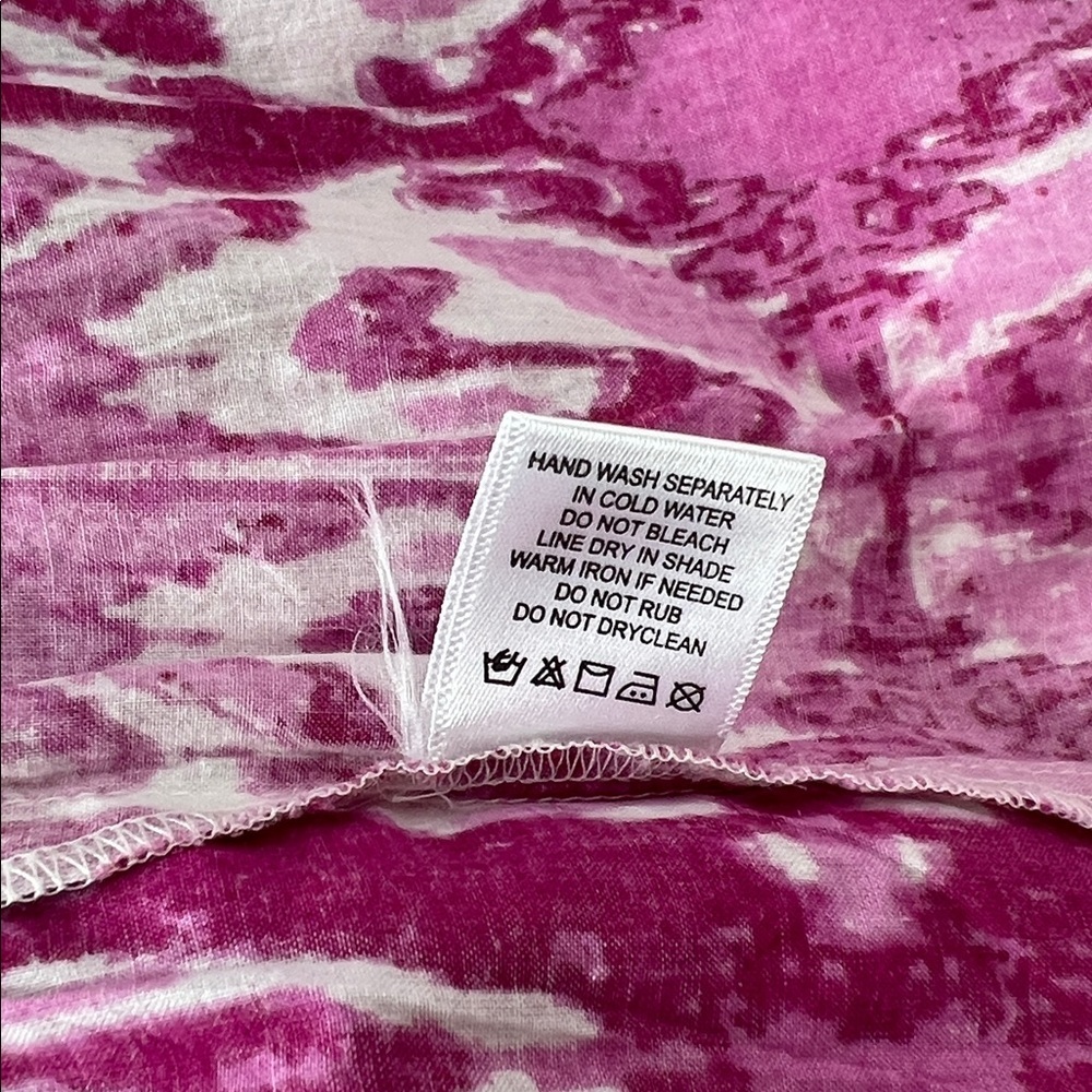 Ro's Garden Sz Large Pink Tyla Tiered Shirt Dress Cotton EUC - Picture 11 of 11